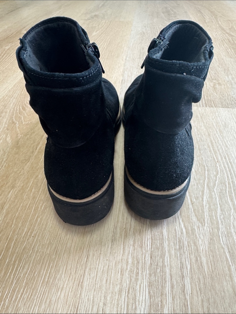 Clarks Black Suede Ankle Boots - Picture 3 of 5